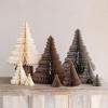 imageCreative CoOp Round Paper Folding Honeycomb Trees with Gold Glitter Brown Set of 3