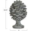 imageCreative CoOp Round Resin Pinecone Finial with Base Verdigris Finish
