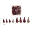 imageCreative CoOp Sisal Bottle Brush Trees with Wood Bases Burgundy and Pink Set of 16