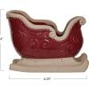imageCreative CoOp Stoneware Sleigh with Debossed Pattern Red