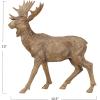 imageCreative CoOp Tall Resin Standing Moose Antique Gold Finish