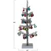 imageCreative CoOp Tinsel Tree with Glass Ornaments and Wood Base Silver