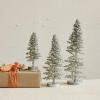 imageCreative CoOp Tinsel Trees with Glitter Silver Set of 3