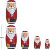 imageCreative CoOp Wood Santa Nesting Dolls Multicolor Set of 5