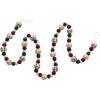 imageCreative CoOp Wool Felt Ball Garland with Embroidery Natural Red and Green