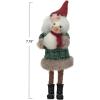 imageCreative CoOp Wool Felt Santa in Plaid Winter Coat with Snowman Multicolor