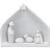imageCreative CoOp Decorative Stoneware Nativity with Reactive Glaze White Set of 5