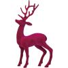 imageCreative CoOp Flocked Plastic Standing Reindeer Decor Pink