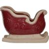 imageCreative CoOp Stoneware Sleigh with Debossed Pattern Red