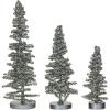 imageCreative CoOp Tinsel Trees with Glitter Silver Set of 3