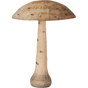 imageCreative CoOp Carved Wood Mushroom with Dots Natural