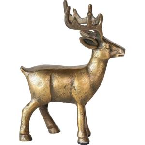 imageCreative CoOp Cast Aluminum Reindeer Antique Gold Finish