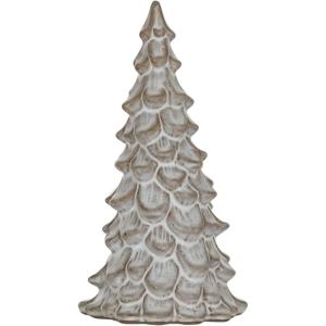imageCreative CoOp Compact Stoneware Tree with Reactive Glaze Cream