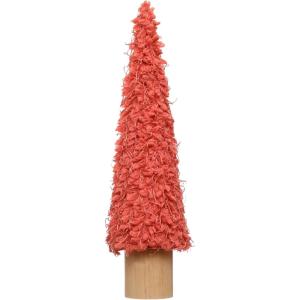 imageCreative CoOp Fabric Tree Decor with Wood Base Pink