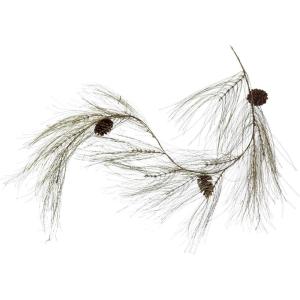 imageCreative CoOp Faux Long Needle Pine Garland with Pinecones Sage