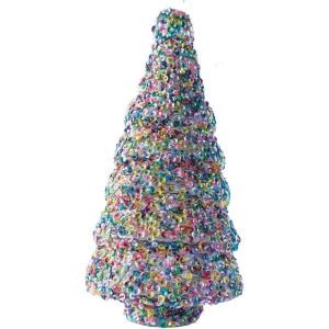 imageCreative CoOp Glass Tree Decor with Sequins Multicolor