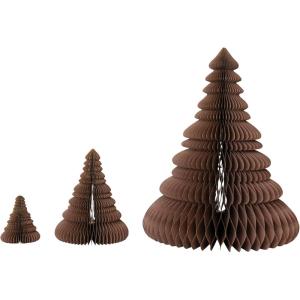 imageCreative CoOp Round Paper Folding Honeycomb Trees with Gold Glitter Brown Set of 3