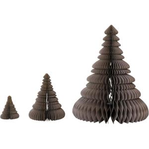 imageCreative CoOp Round Paper Folding Honeycomb Trees with Gold Glitter Grey Set of 3