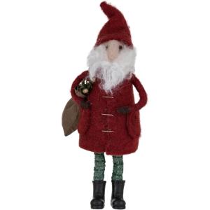 imageCreative CoOp Wool Felt Santa in Winter Coat with Toy Sack Multicolor