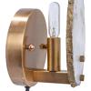 imageCreative CoOp 6 Inches Agate and Metal Wall Lamp with Inline Switch for 40 Watts Bulb Maximum Natural and Brass Finish