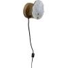 imageCreative CoOp 6 Inches Agate and Metal Wall Lamp with Inline Switch for 40 Watts Bulb Maximum Natural and Brass Finish