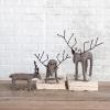 imageCreative CoOp 8quot Handmade Wool Felt and Wire Reindeer Grey