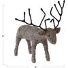 imageCreative CoOp 8quot Handmade Wool Felt and Wire Reindeer Grey