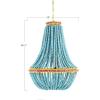 imageCreative CoOp Blue ampamp Red Wood Beaded Chandelier with Yellow Accents