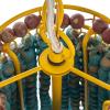 imageCreative CoOp Blue ampamp Red Wood Beaded Chandelier with Yellow Accents