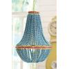imageCreative CoOp Blue ampamp Red Wood Beaded Chandelier with Yellow Accents