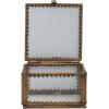 imageCreative CoOp Brass and Glass Display Box with Scalloped Edges Antique Finish3 Square x 134H