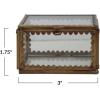 imageCreative CoOp Brass and Glass Display Box with Scalloped Edges Antique Finish3 Square x 134H