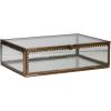 imageCreative CoOp Brass and Glass Display Box with Scalloped Edges Antique Finish7L x 5W x 2H
