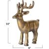 imageCreative CoOp Cast Aluminum Reindeer Decor Antique Gold Finish