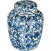 imageCreative CoOp Decorative Ceramic Ginger Jar with Lid for Spaces GreenBlue  White