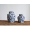 imageCreative CoOp Decorative Ceramic Ginger Jar with Lid for Spaces GreenBlue  White
