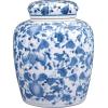 imageCreative CoOp Decorative Ceramic Ginger Jar with Lid for Spaces GreenBlue  White