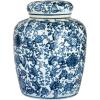 imageCreative CoOp Decorative Ceramic Ginger Jar with Lid for Spaces GreenBlue  White