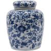 imageCreative CoOp Decorative Ceramic Ginger Jar with Lid for Spaces GreenBlue  White