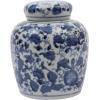 imageCreative CoOp Decorative Ceramic Ginger Jar with Lid for Spaces GreenBlue  White