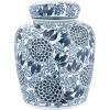 imageCreative CoOp Decorative Ceramic Ginger Jar with Lid for Spaces GreenBlue and White