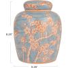 imageCreative CoOp Decorative Ceramic Ginger Jar with Lid for Spaces GreenLight Blue
