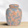 imageCreative CoOp Decorative Ceramic Ginger Jar with Lid for Spaces GreenLight Blue