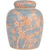 imageCreative CoOp Decorative Ceramic Ginger Jar with Lid for Spaces GreenLight Blue