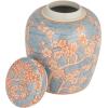 imageCreative CoOp Decorative Ceramic Ginger Jar with Lid for Spaces GreenLight Blue