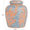 imageCreative CoOp Decorative Ceramic Ginger Jar with Lid for Spaces GreenLight Blue