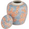 imageCreative CoOp Decorative Ceramic Ginger Jar with Lid for Spaces GreenLight Blue
