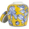 imageCreative CoOp Decorative Ceramic Ginger Jar with Lid for Spaces GreenYellow