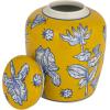 imageCreative CoOp Decorative Ceramic Ginger Jar with Lid for Spaces GreenYellow