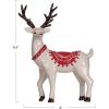 imageCreative CoOp Decorative Stoneware Reindeer White Red and Black